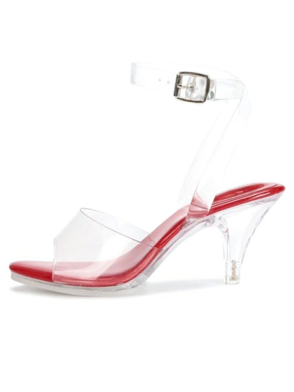 Clear Heels Women Ankle Strap Transparent Platform Strappy Sandals Open Toe